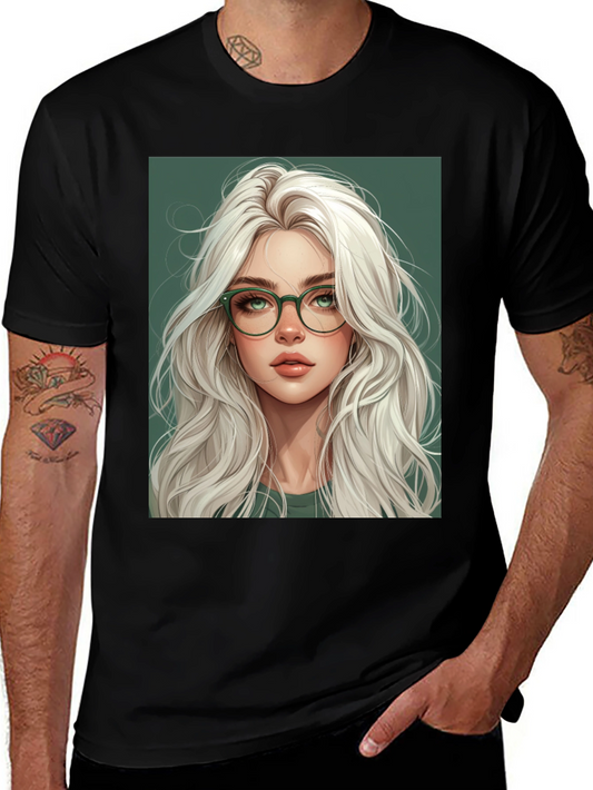 Stylish Woman Portrait Graphic Tee