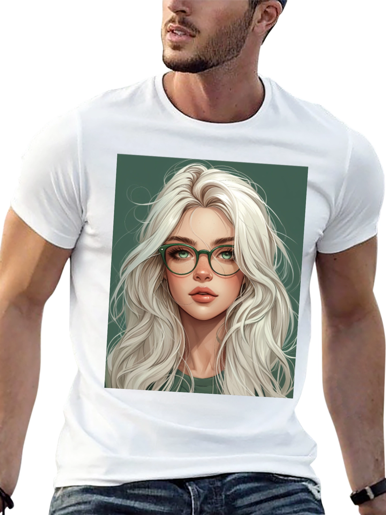 Stylish Woman Portrait Graphic Tee