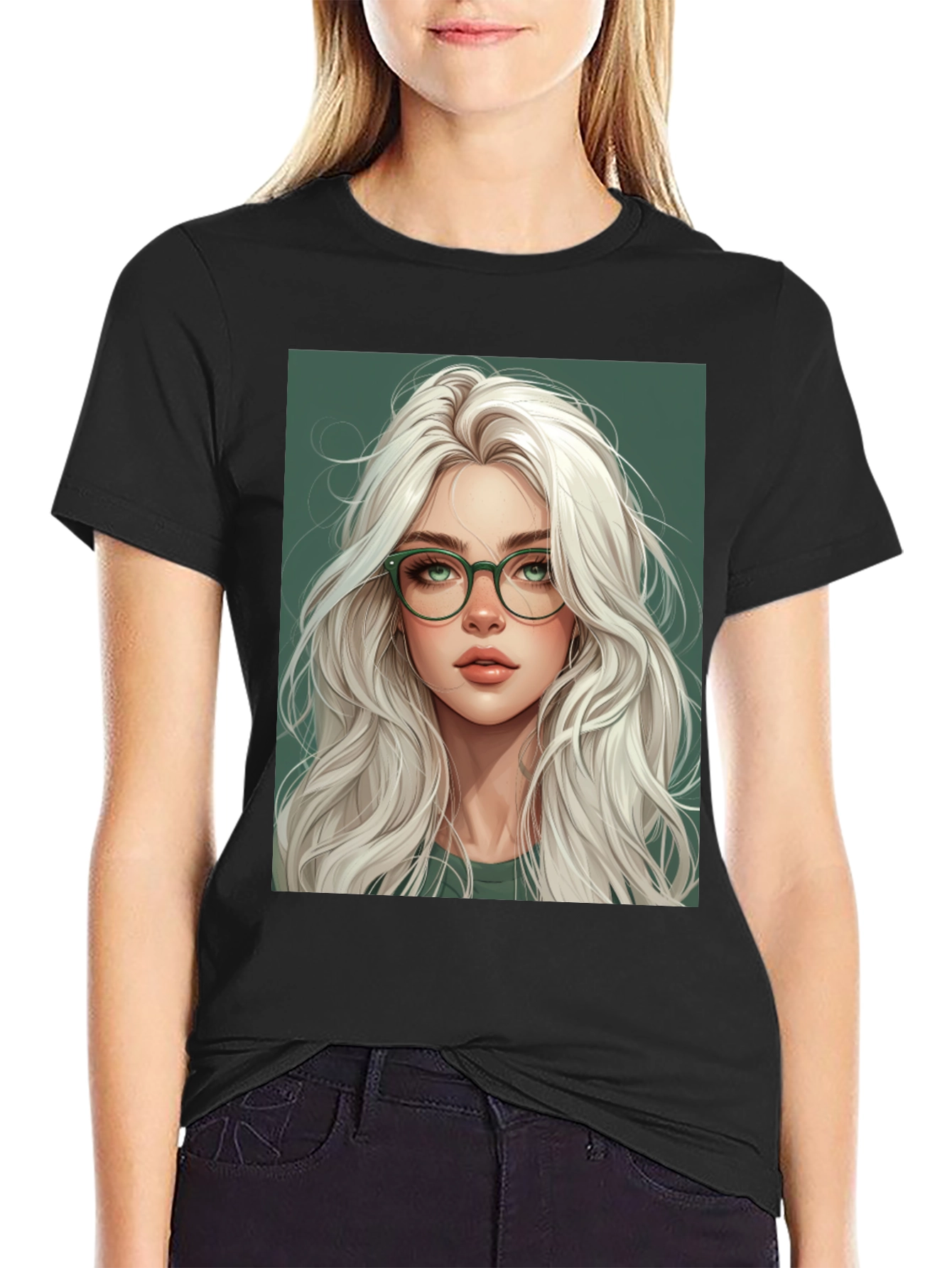 Stylish Woman Portrait Graphic Tee