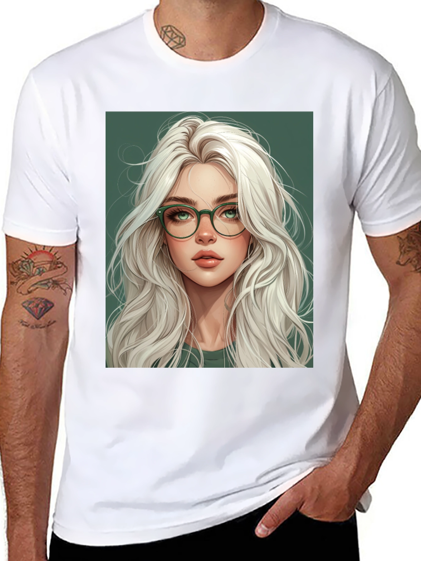 Stylish Woman Portrait Graphic Tee
