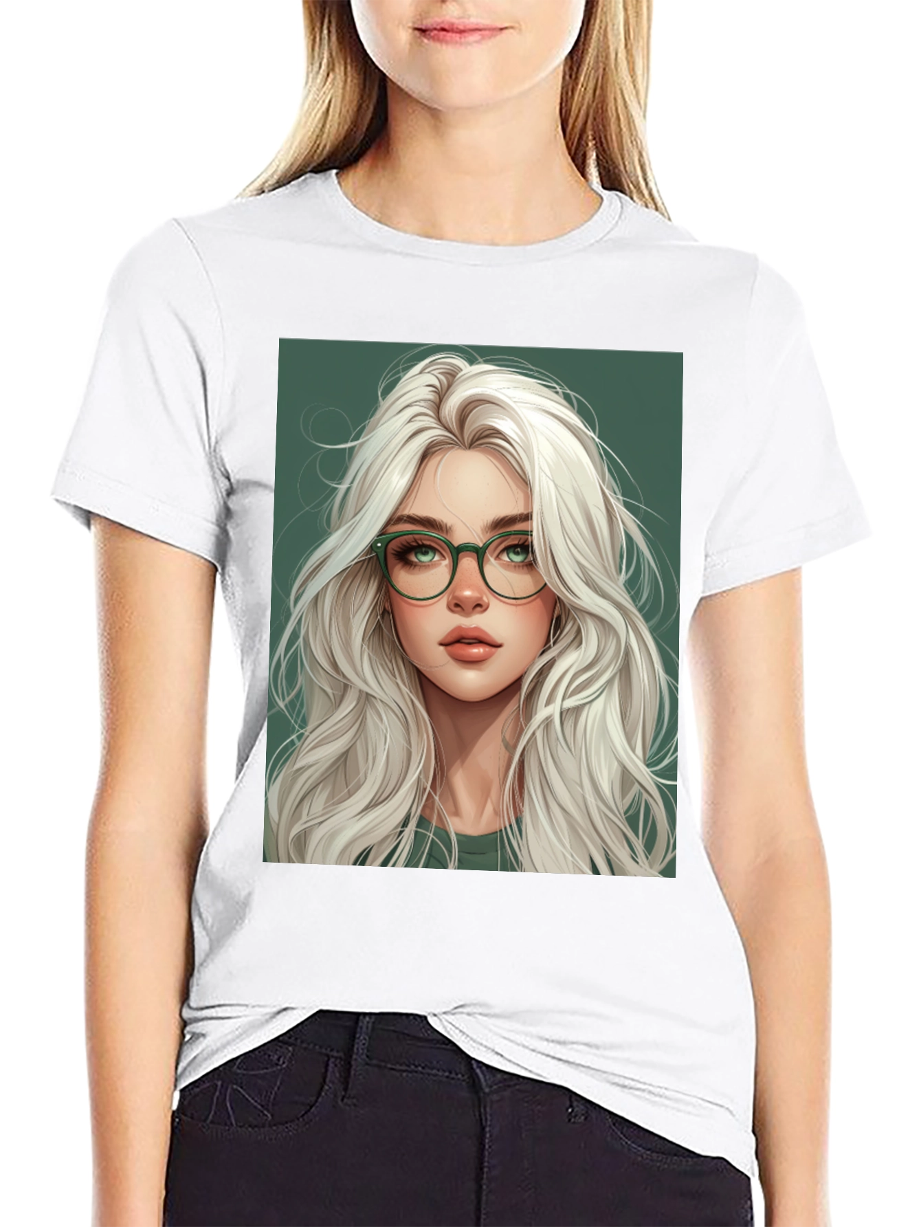 Stylish Woman Portrait Graphic Tee