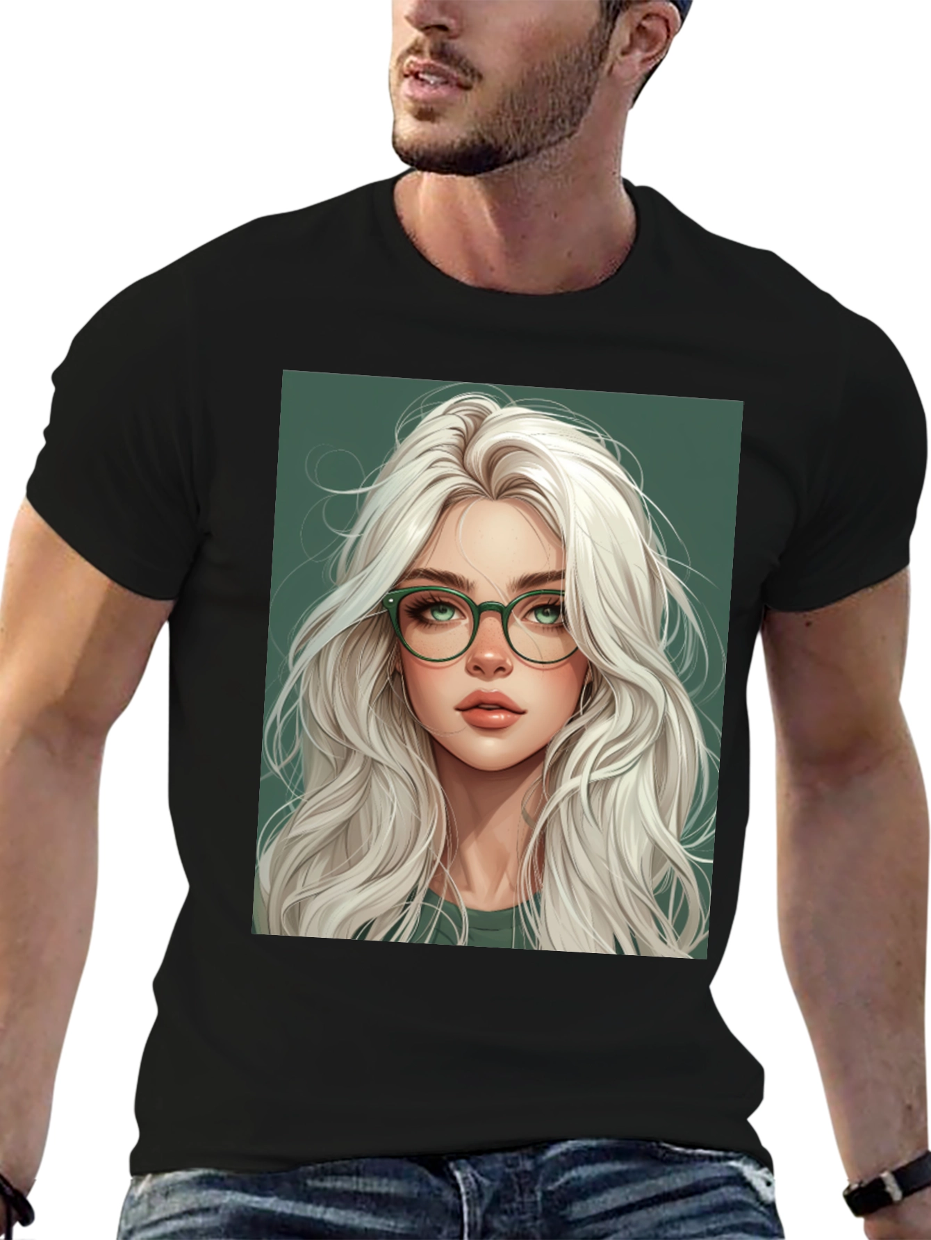 Stylish Woman Portrait Graphic Tee