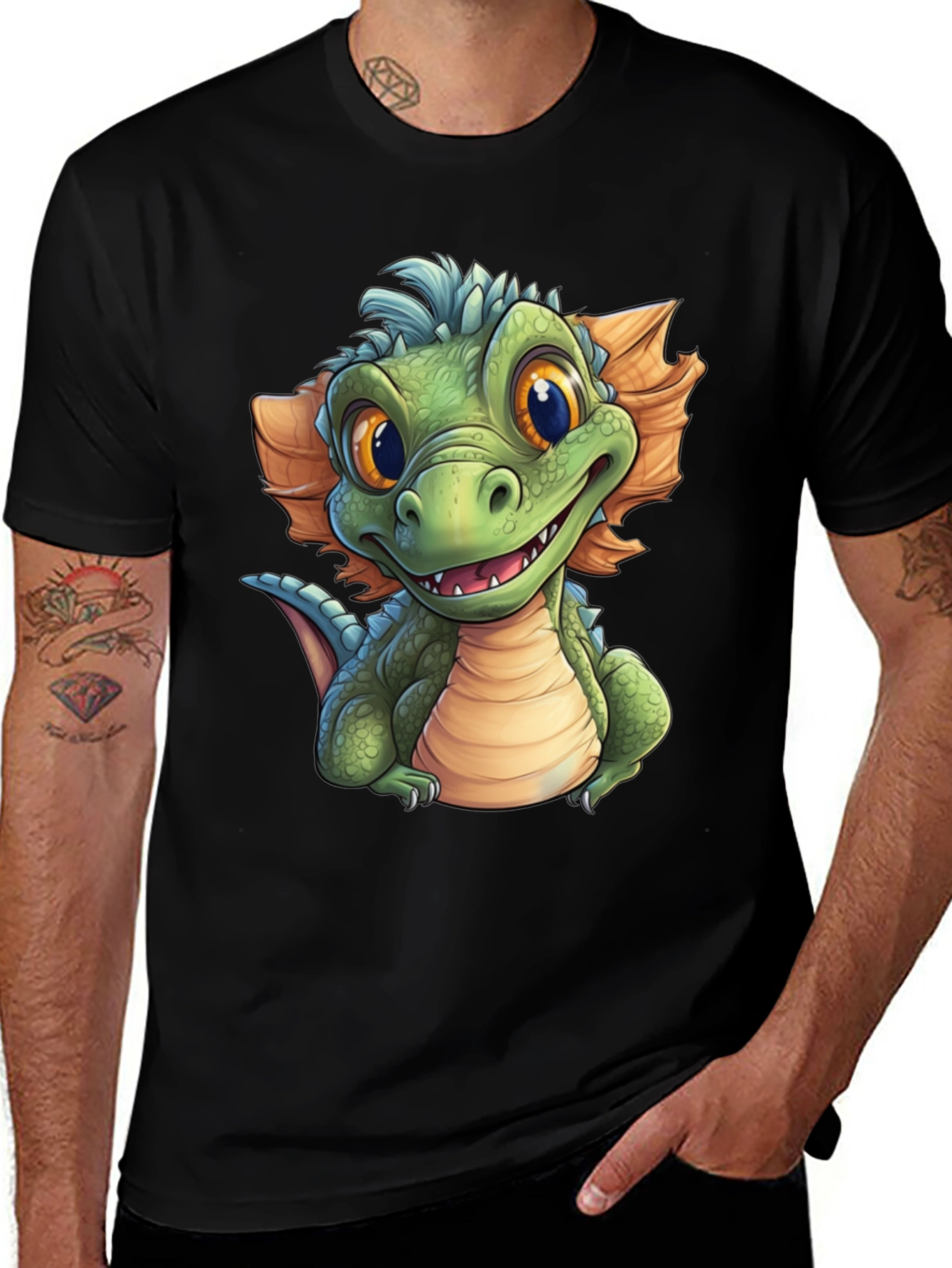 Cartoon Dragon Graphic T-Shirt - Fun & Unique Design