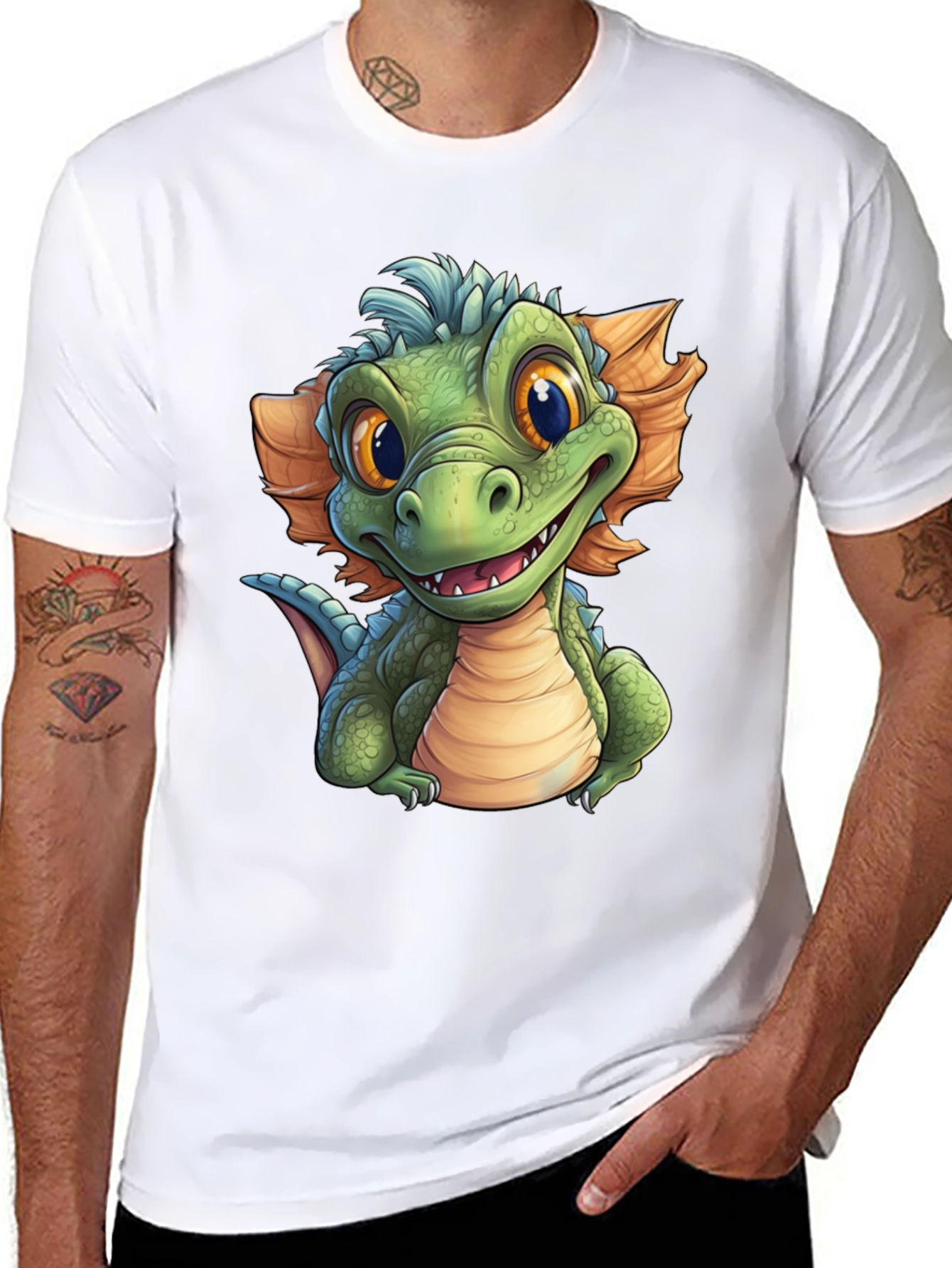 Cartoon Dragon Graphic T-Shirt - Fun & Unique Design