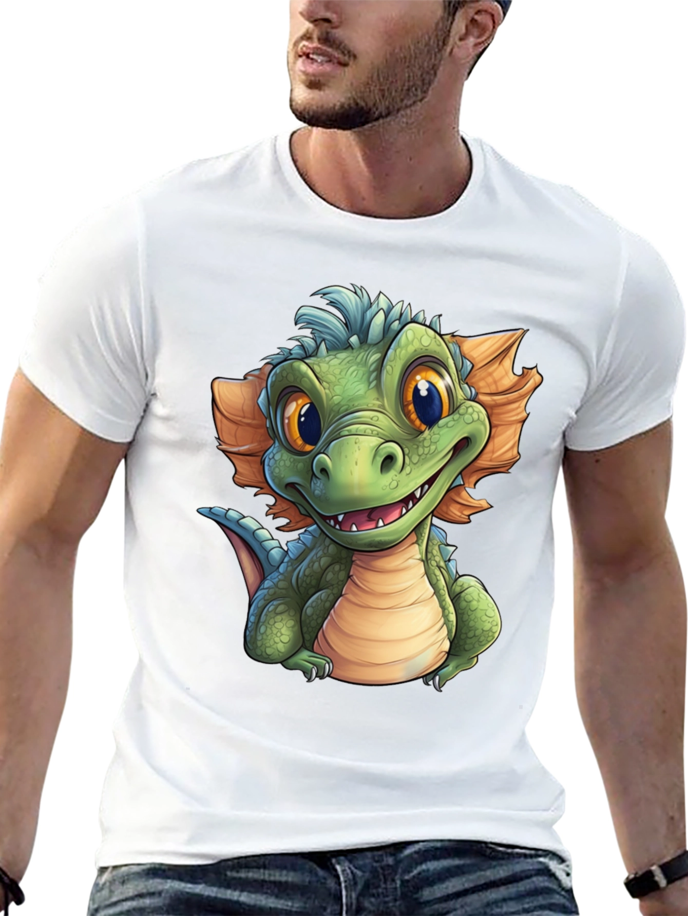 Cartoon Dragon Graphic T-Shirt - Fun & Unique Design
