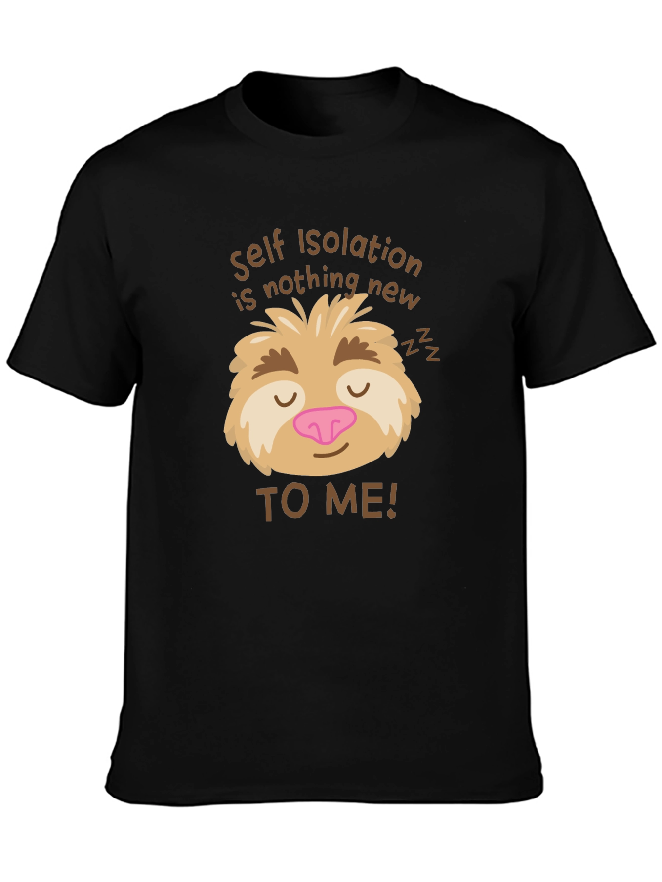 Self Isolation Sloth Graphic T-Shirt - Funny Quarantine Tee