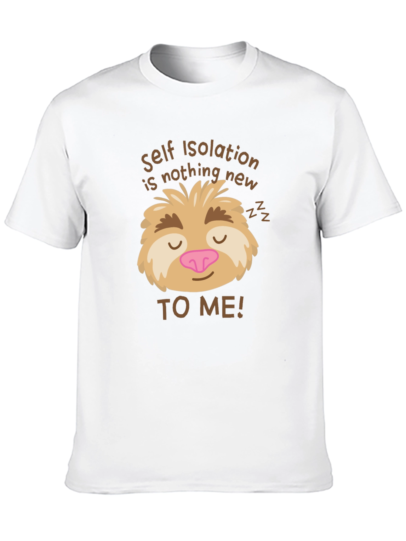 Self Isolation Sloth Graphic T-Shirt - Funny Quarantine Tee