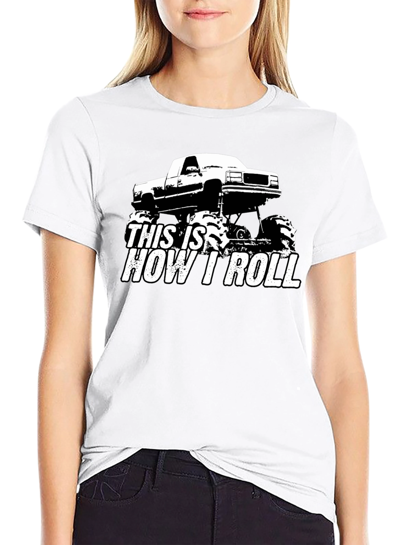 This is How I Roll Monster Truck Black T-Shirt
