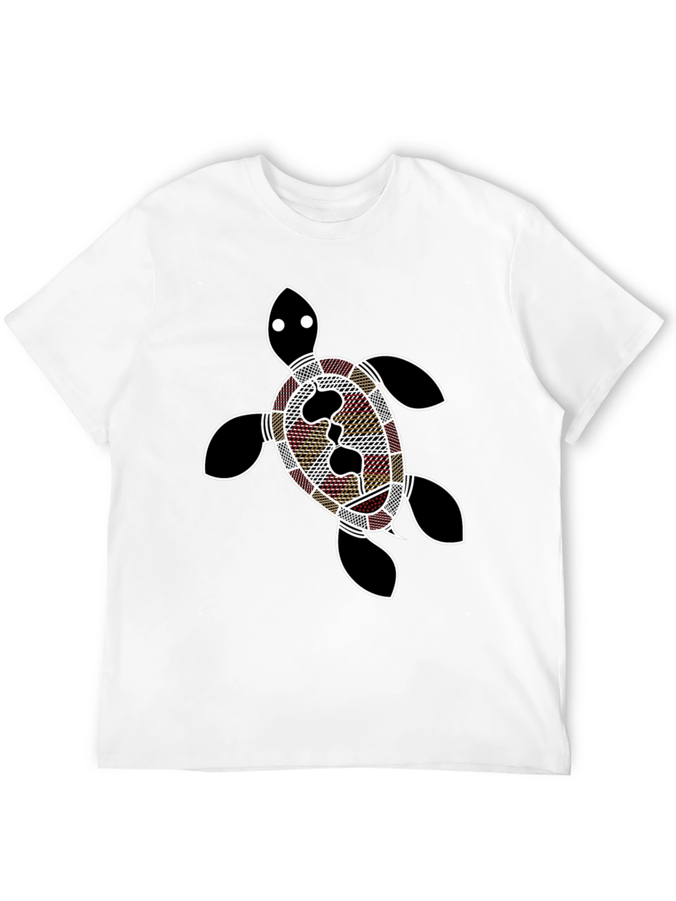 Turtle Print Black T-Shirt