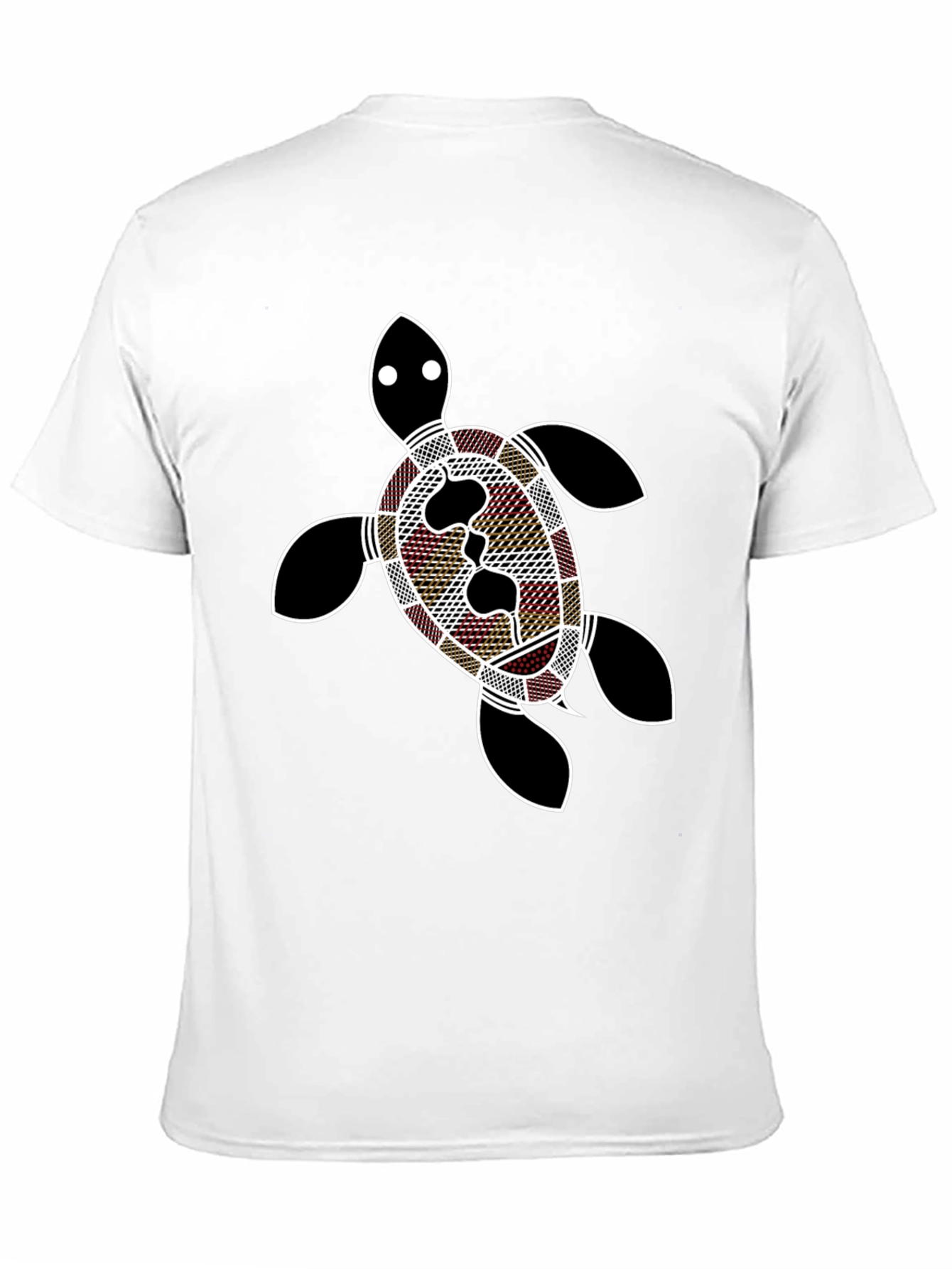Turtle Print Black T-Shirt