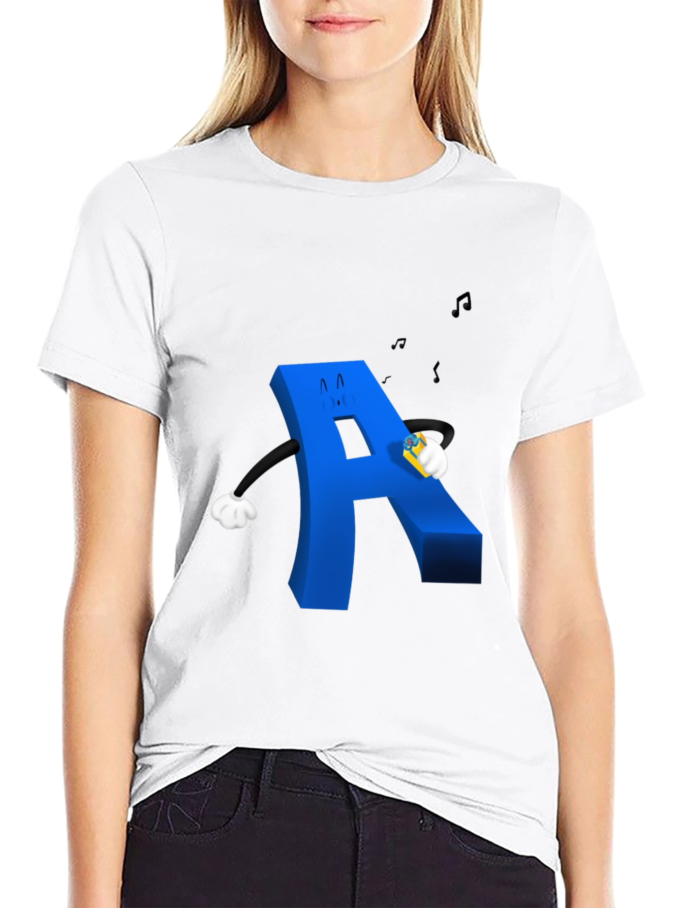 Cartoon Letter A T-Shirt - Fun Graphic Tee