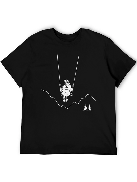 Whimsical Swing Scene Graphic Tee