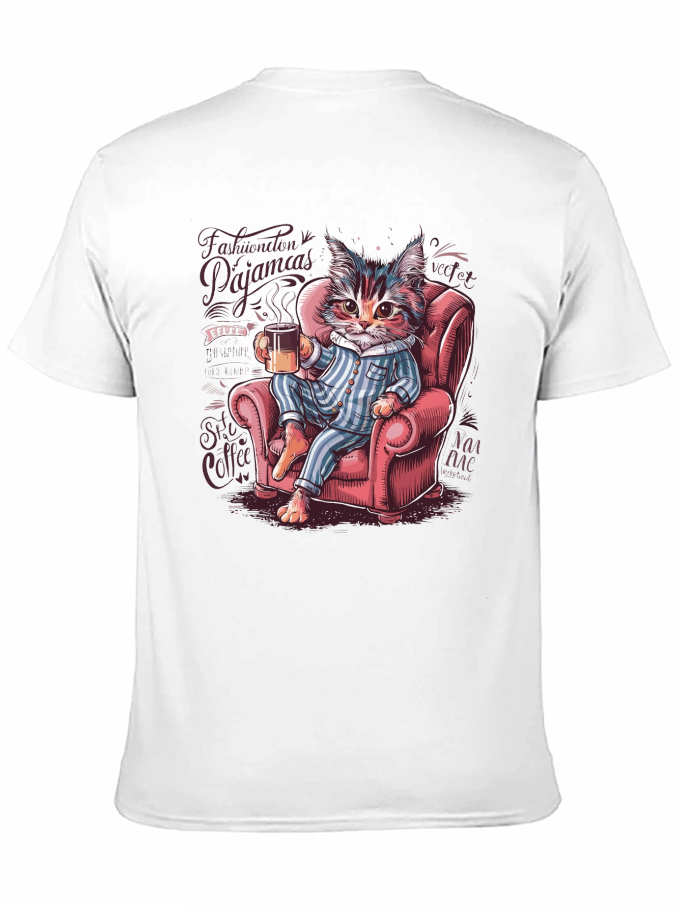 Cat in Pajamas Graphic Tee - Cozy & Stylish