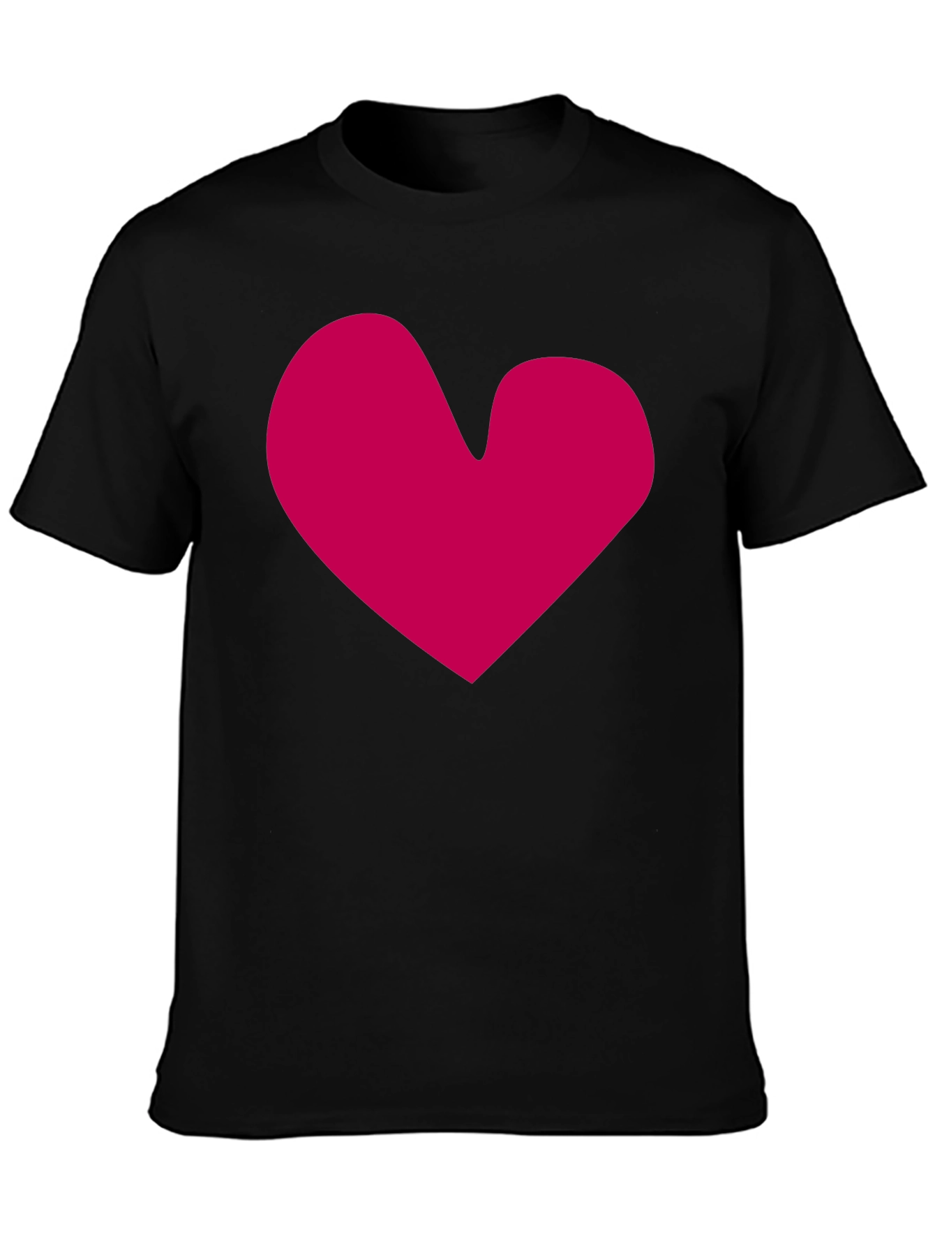 Heart Graphic Black T-Shirt - Stylish Casual Wear
