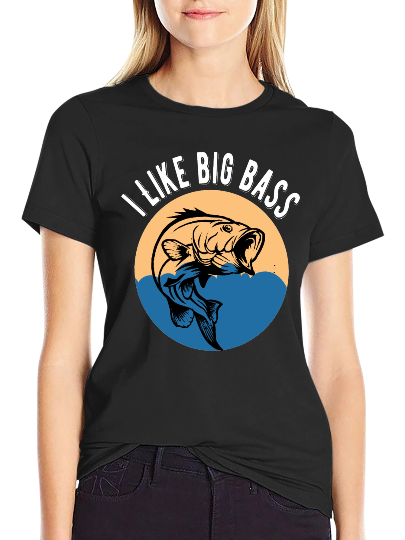 I Like Big Bass Graphic Tee - Fishing T-Shirt