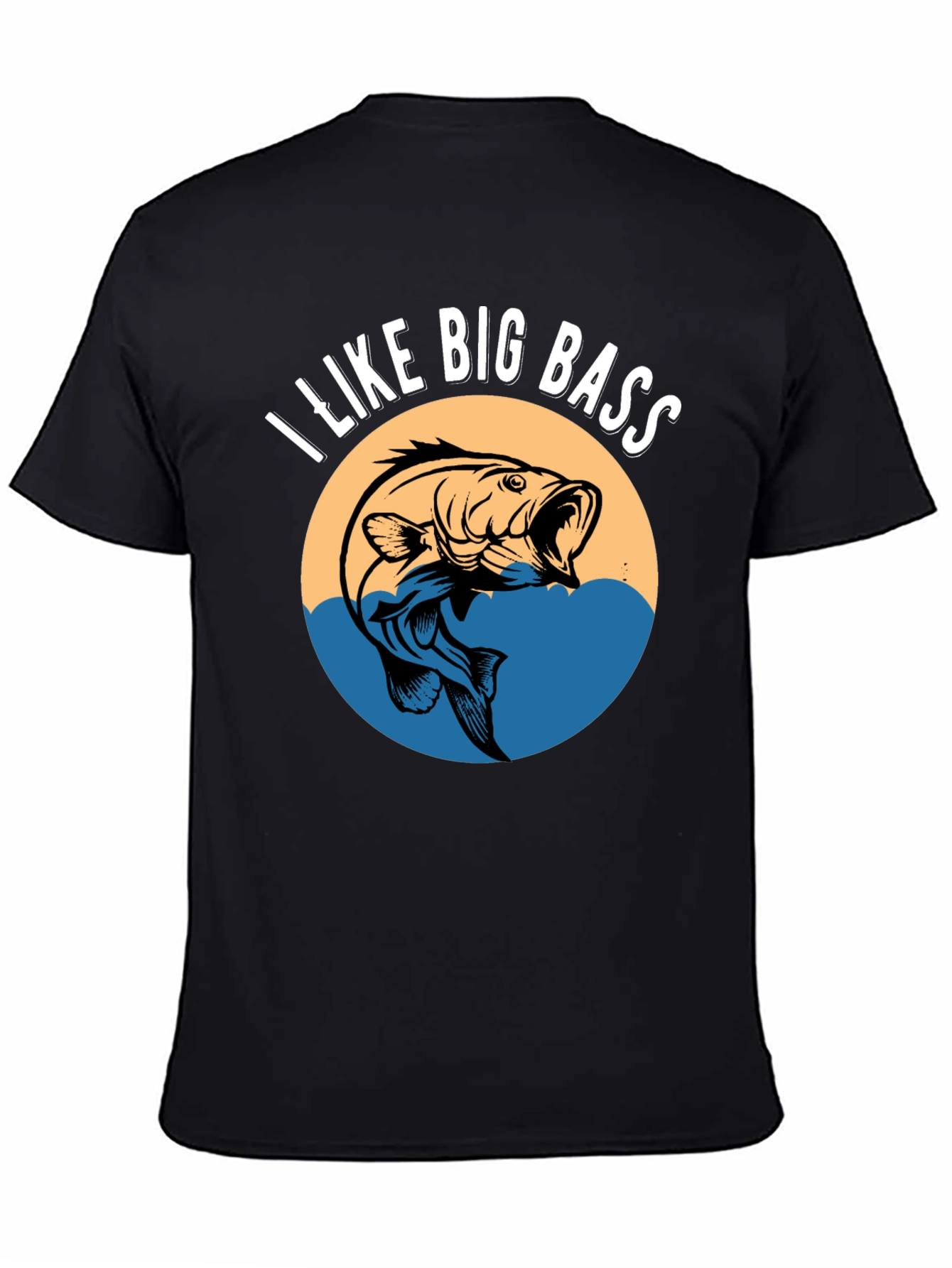 I Like Big Bass Graphic Tee - Fishing T-Shirt