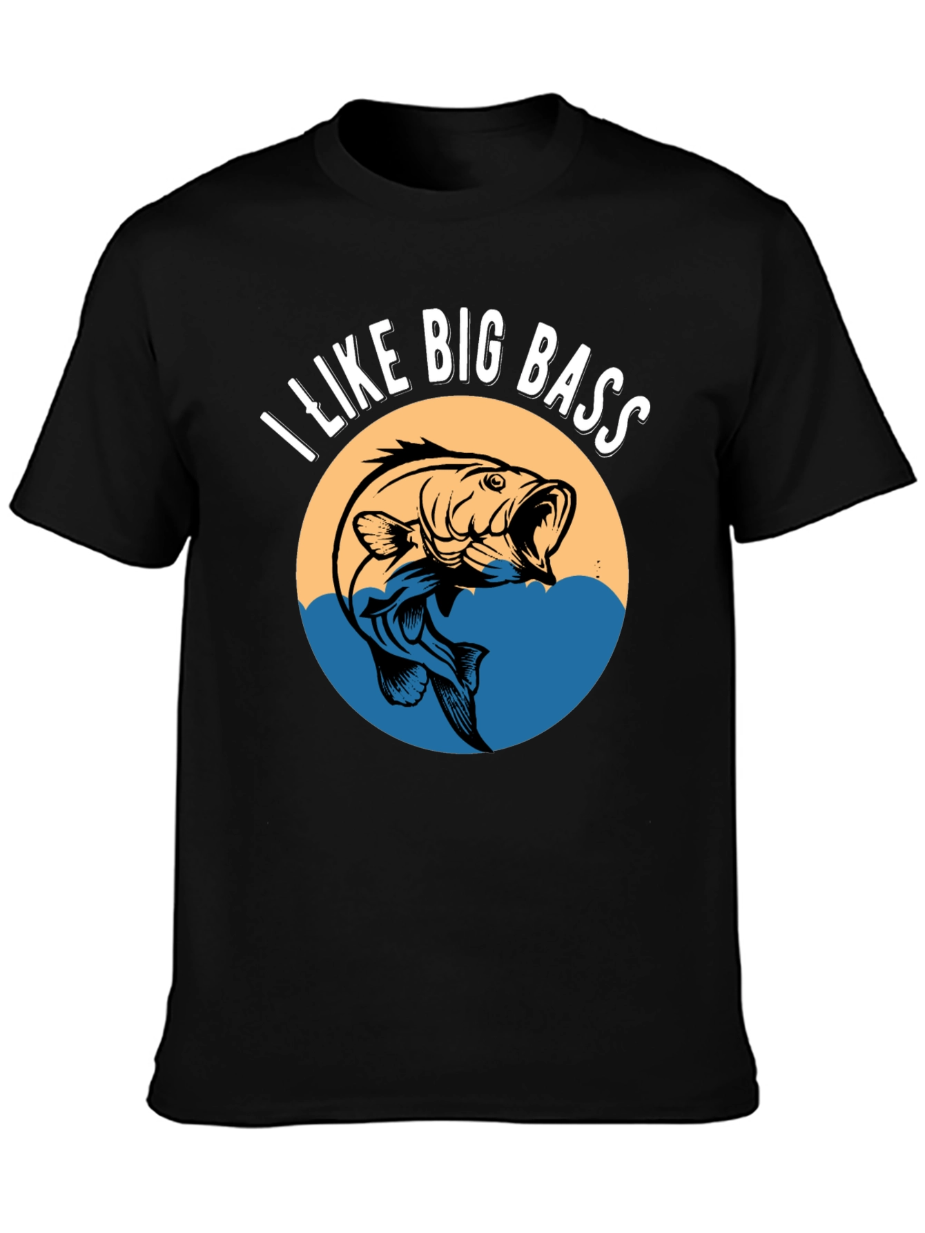 I Like Big Bass Graphic Tee - Fishing T-Shirt