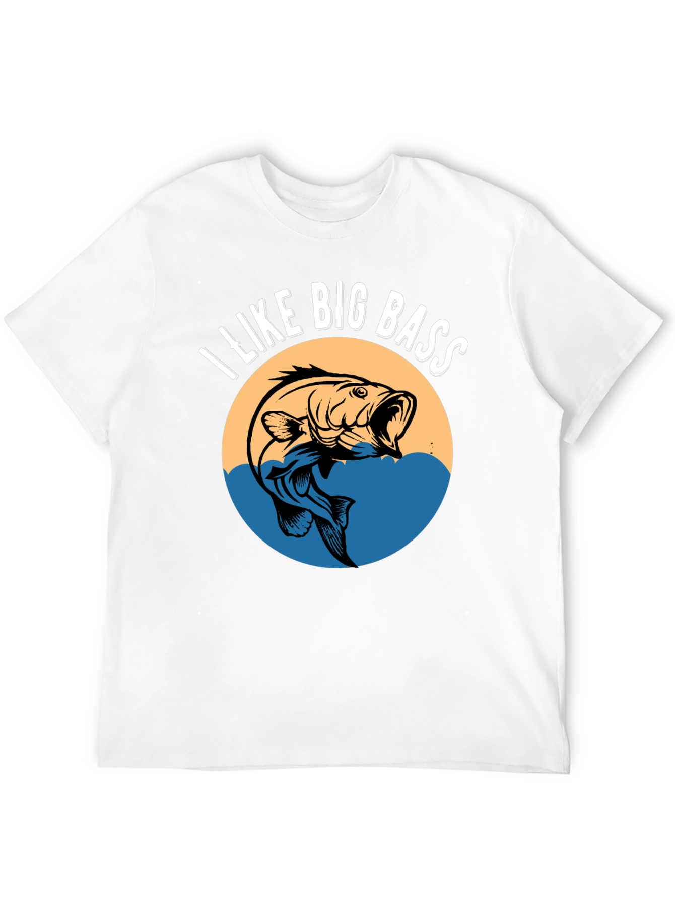 I Like Big Bass Graphic Tee - Fishing T-Shirt