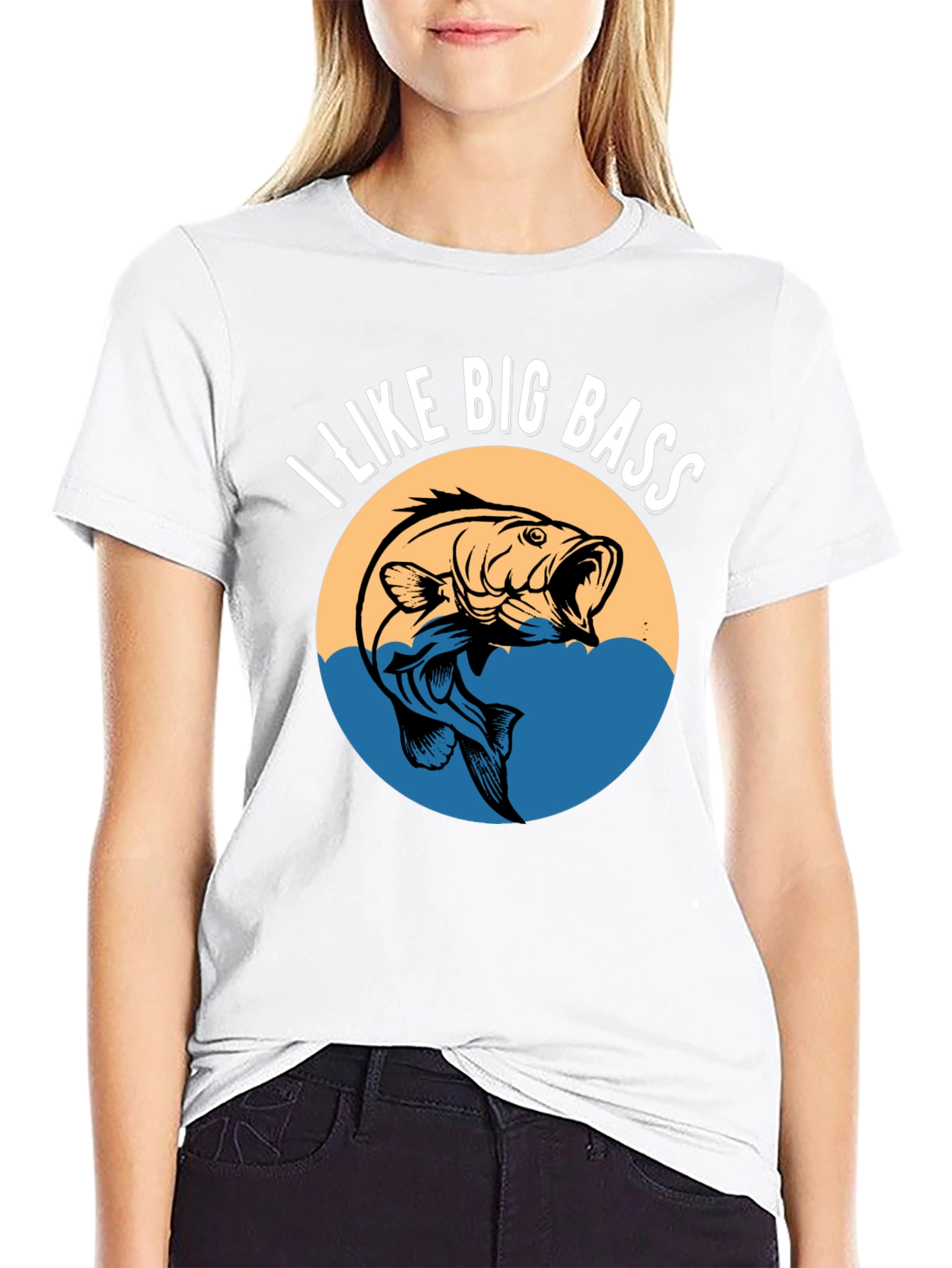 I Like Big Bass Graphic Tee - Fishing T-Shirt