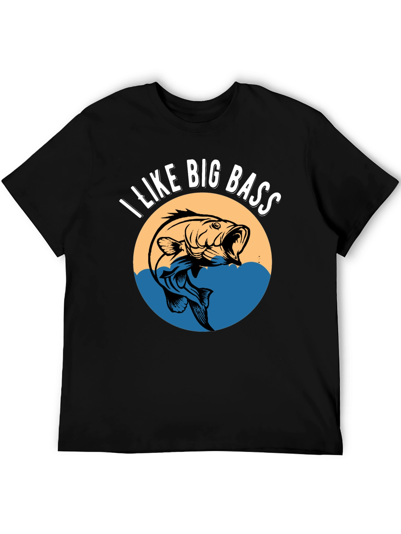 I Like Big Bass Graphic Tee - Fishing T-Shirt
