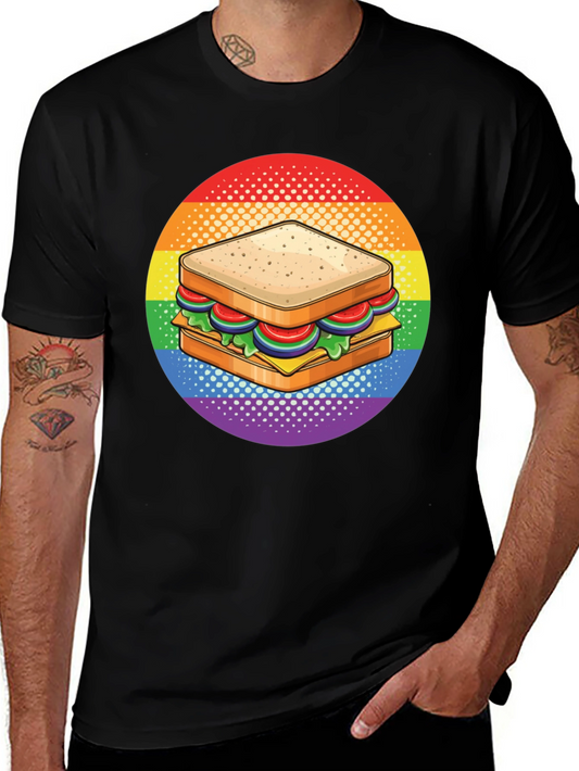 Sandwich Pride T-Shirt - Rainbow Foodie Tee