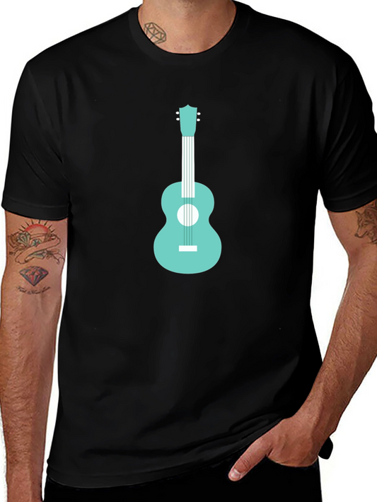 Cool Guitar Graphic Tee - Black