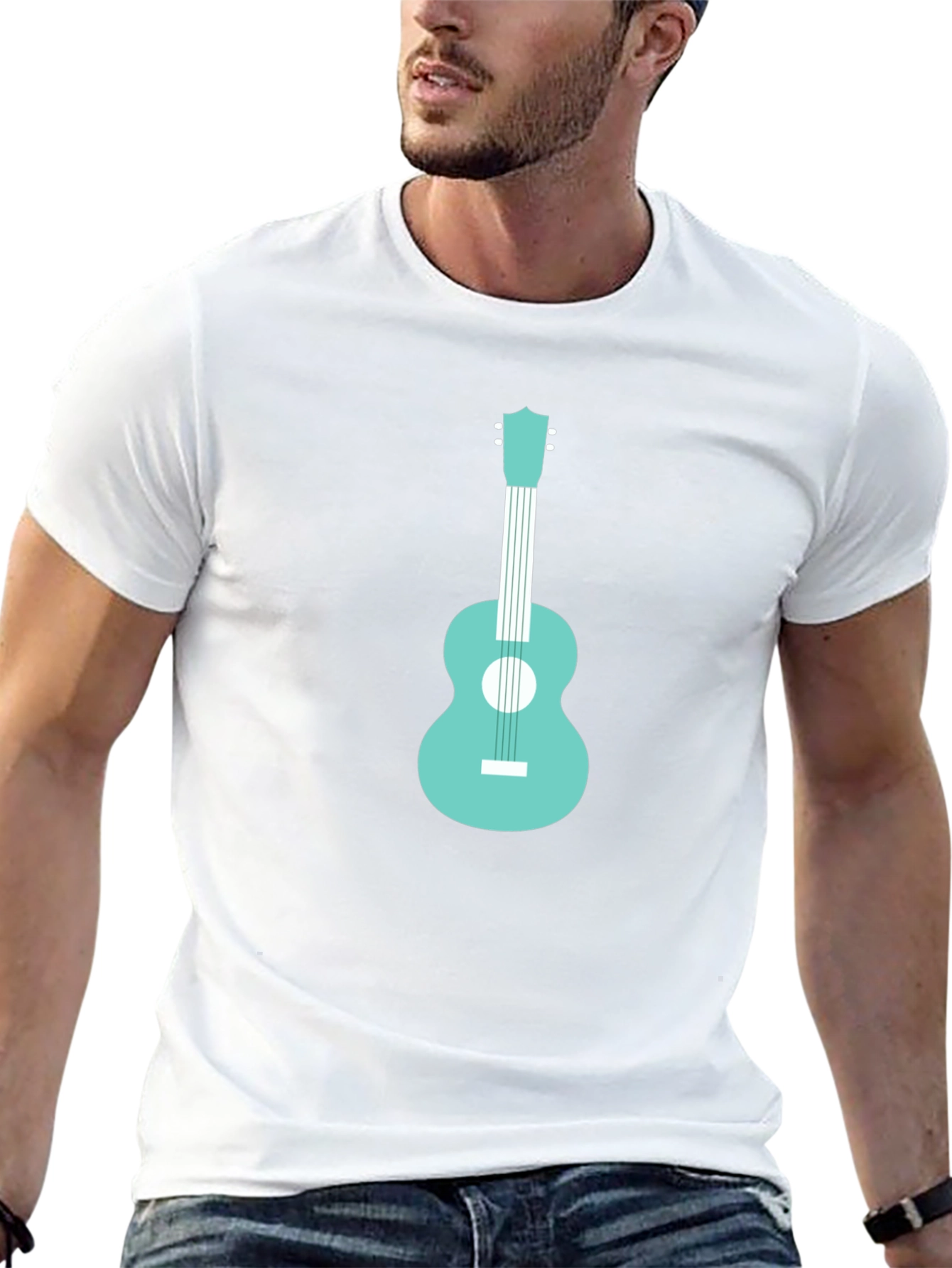 Cool Guitar Graphic Tee - Black