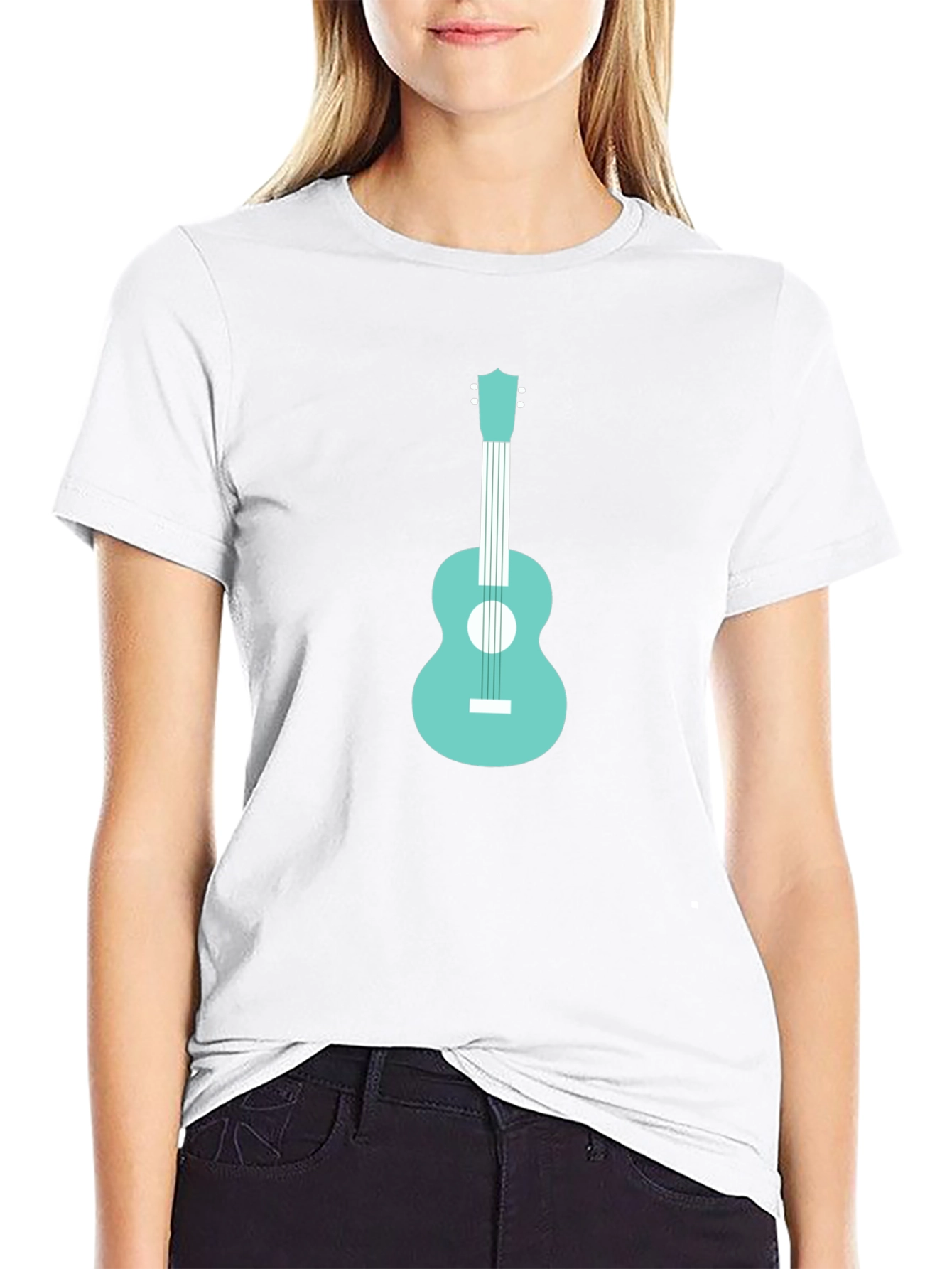 Cool Guitar Graphic Tee - Black