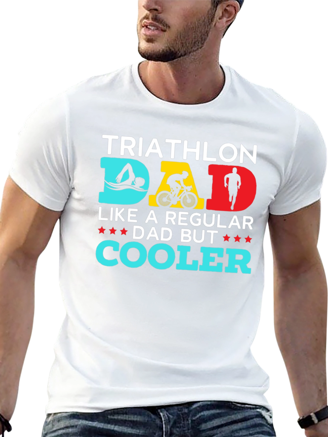 Triathlon Dad T-Shirt - Cool Dad Gift