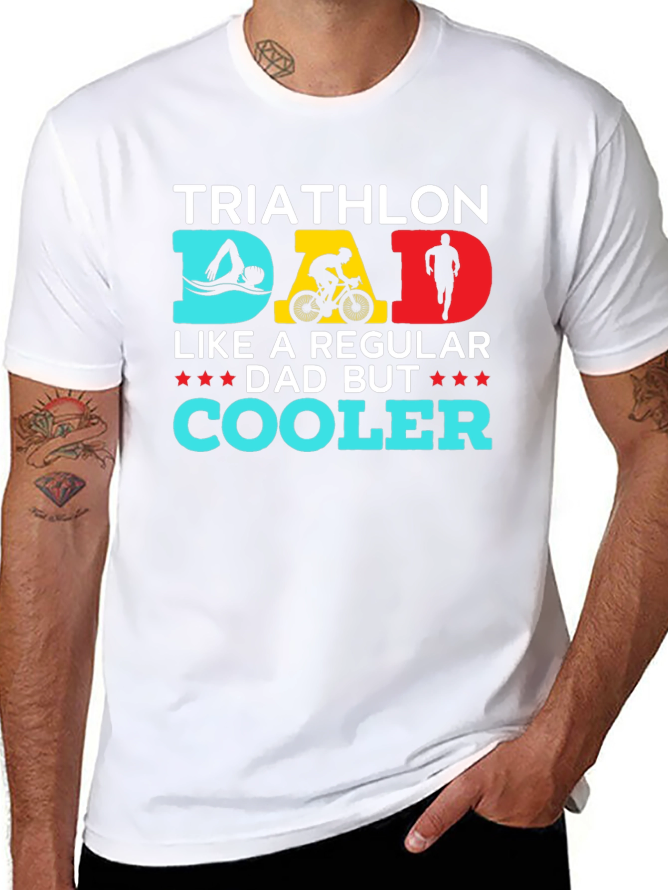 Triathlon Dad T-Shirt - Cool Dad Gift