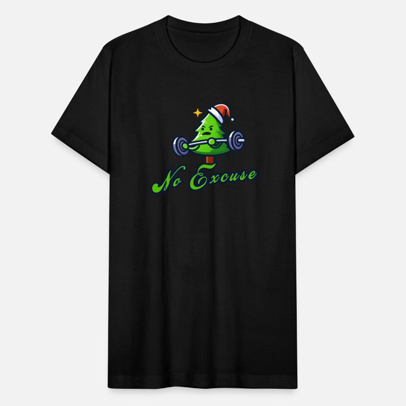 No excuse, funny christmas tree on gym
