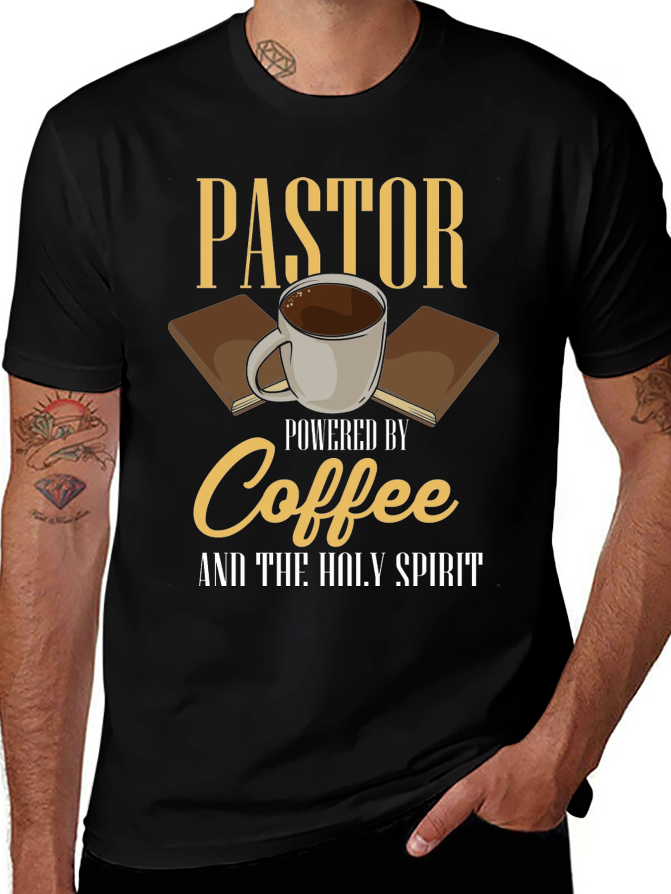 Pastor Powered by Coffee T-Shirt