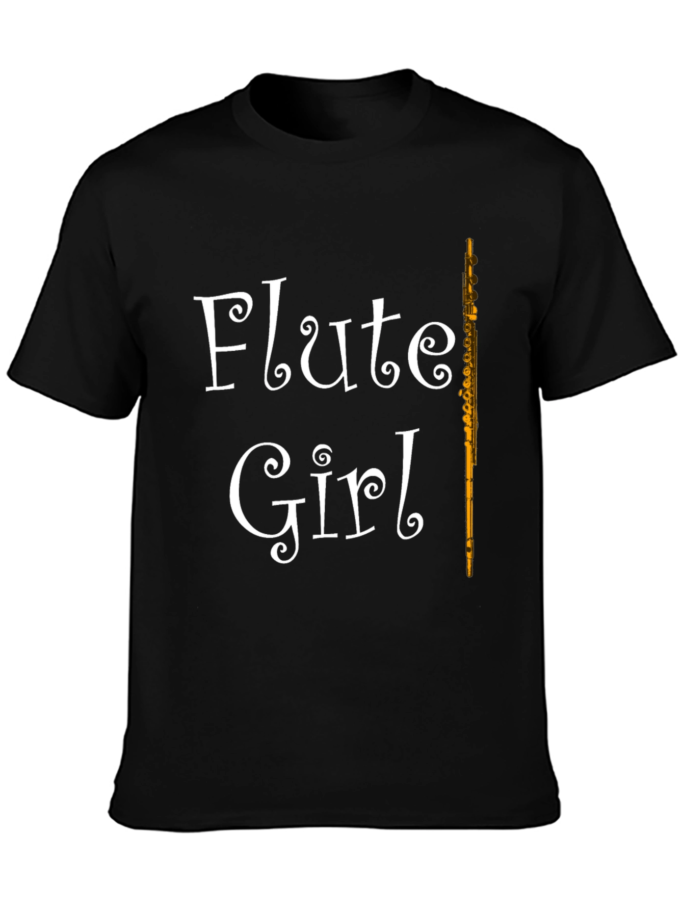 Flute Girl T-Shirt - Music Lovers Tee