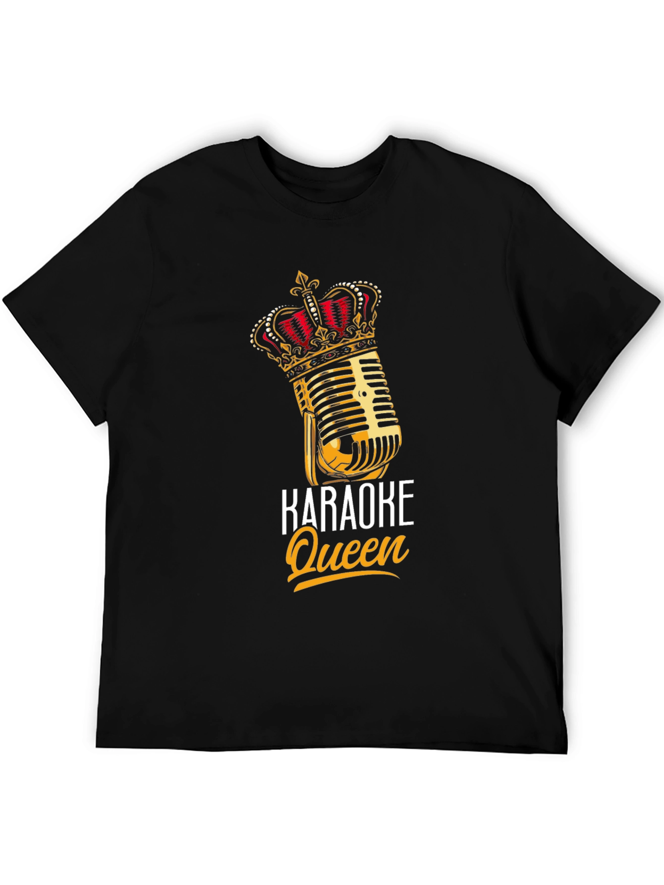 Karaoke Queen Black Graphic T-Shirt