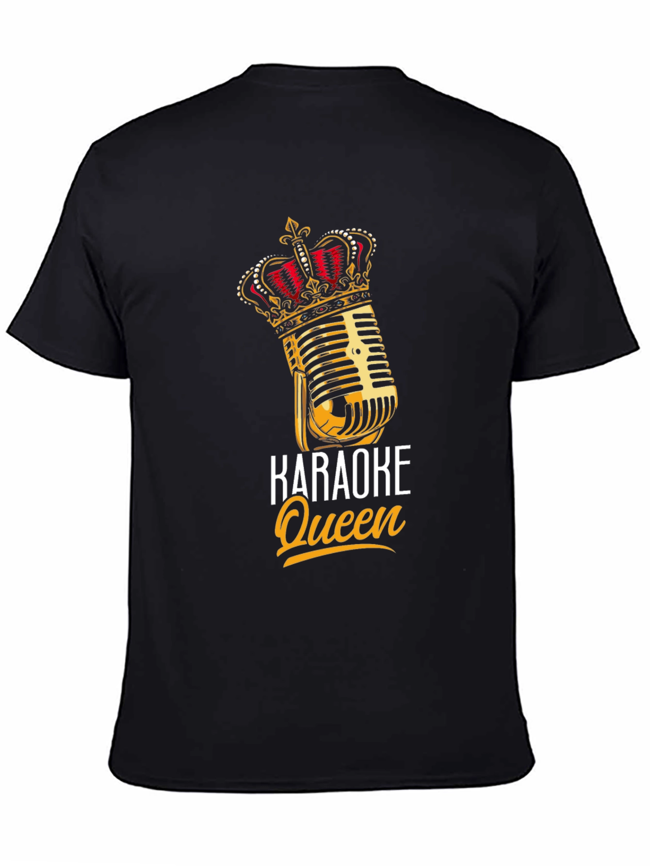Karaoke Queen Black Graphic T-Shirt