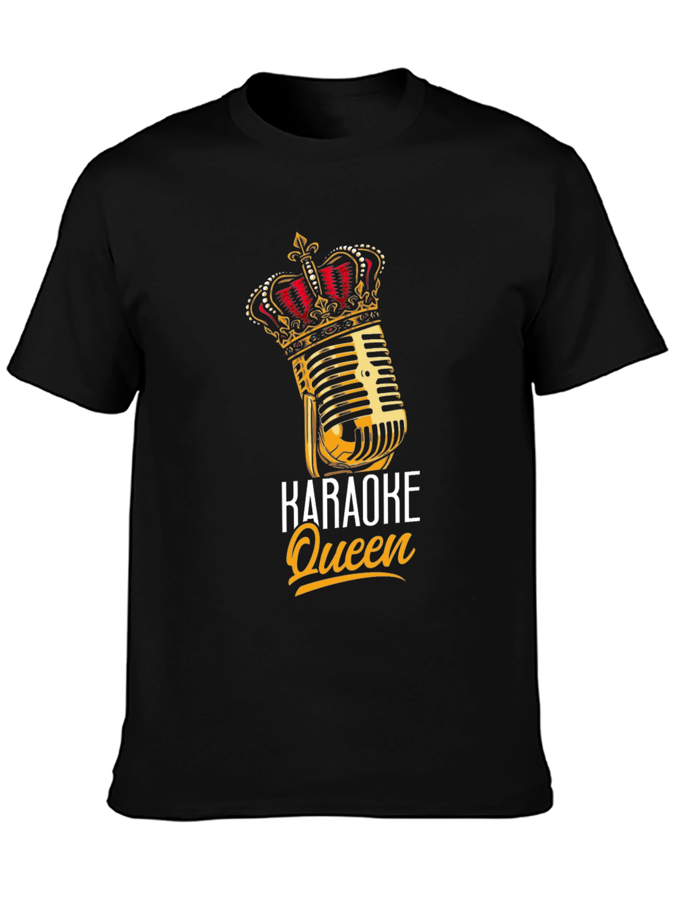 Karaoke Queen Black Graphic T-Shirt