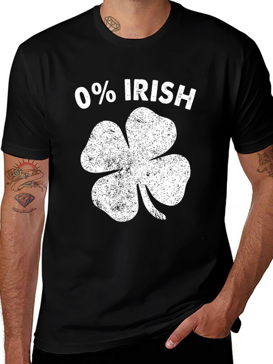 0% Irish Graphic T-Shirt - St. Patricks Day Humor