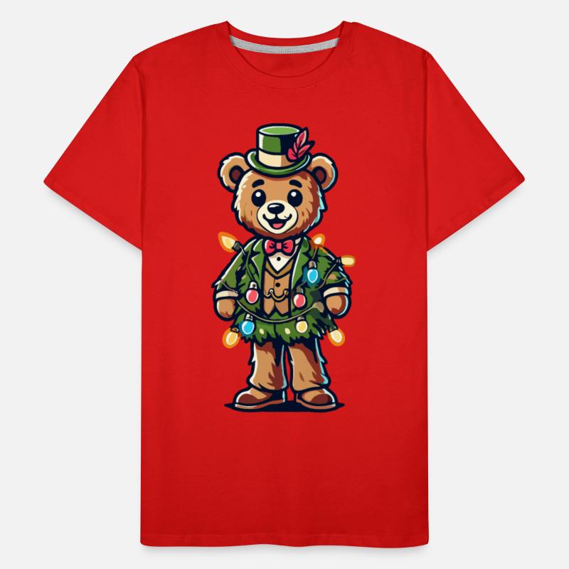 Nostalgic Christmas Bear In Suit With