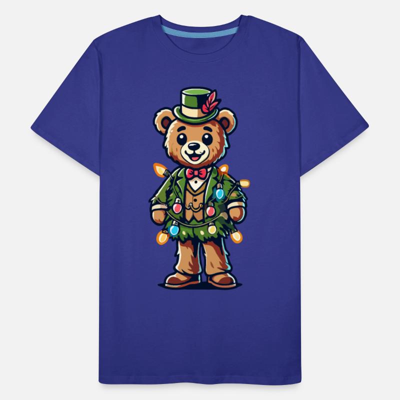 Nostalgic Christmas Bear In Suit With