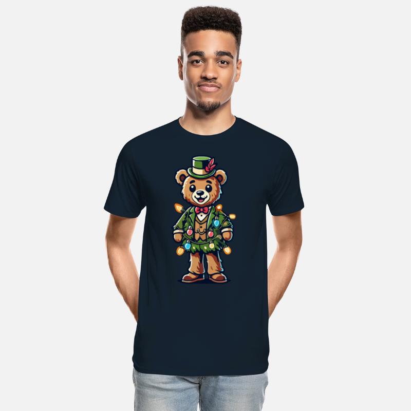 Nostalgic Christmas Bear In Suit With