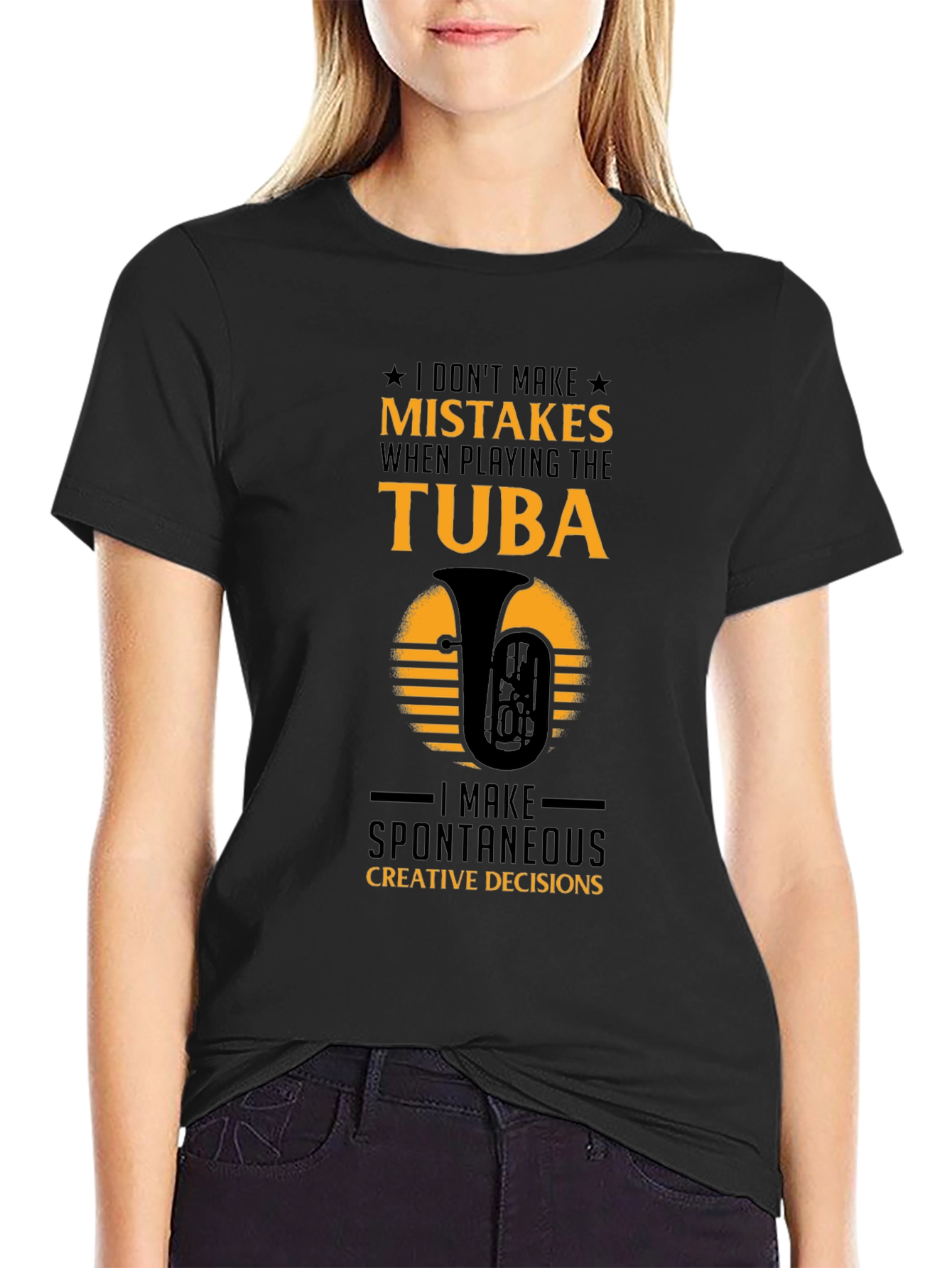 Tuba Players Tee: Spontaneous Creative Decisions