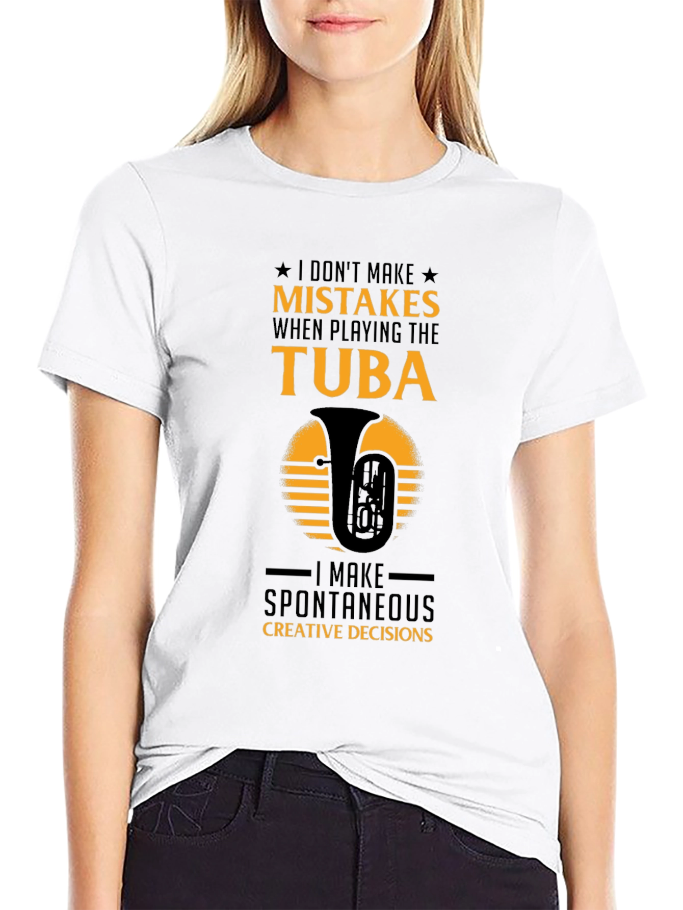 Tuba Players Tee: Spontaneous Creative Decisions
