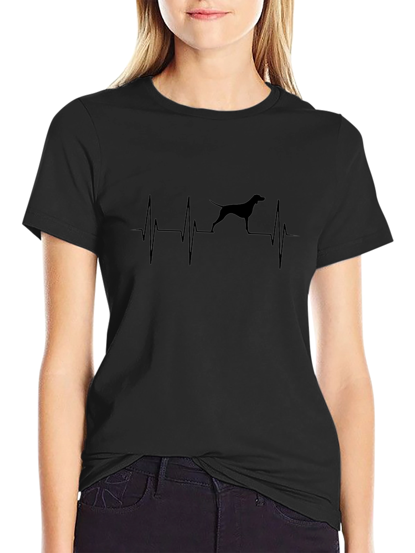 Dog Breed Heartbeat Graphic T-Shirt