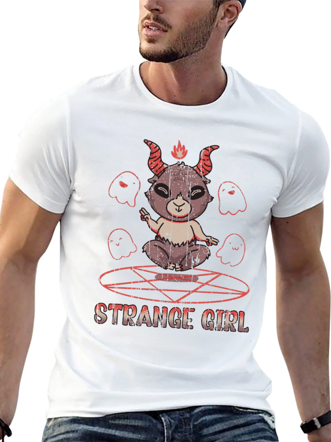 Strange Girl Graphic Print T-Shirt