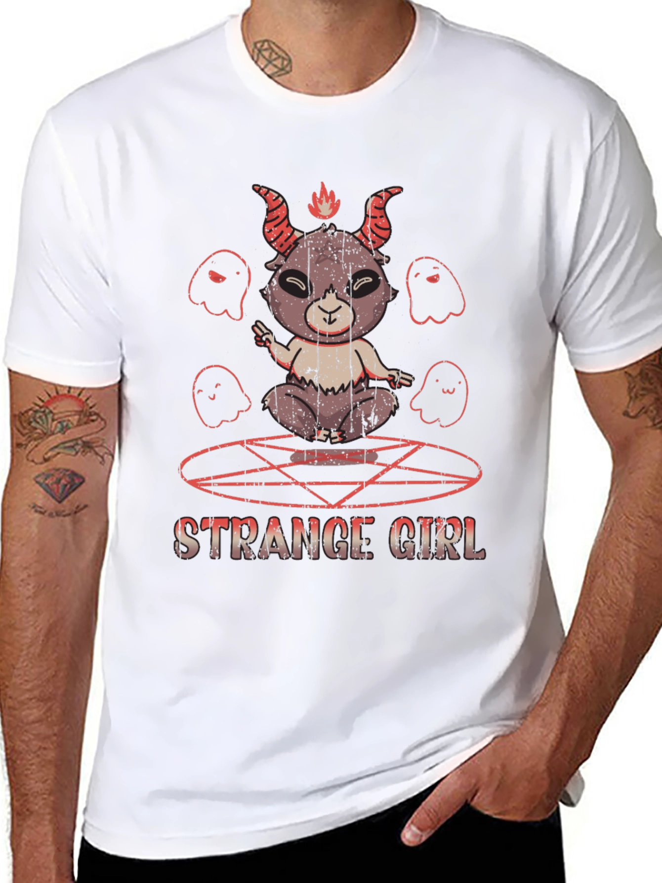 Strange Girl Graphic Print T-Shirt