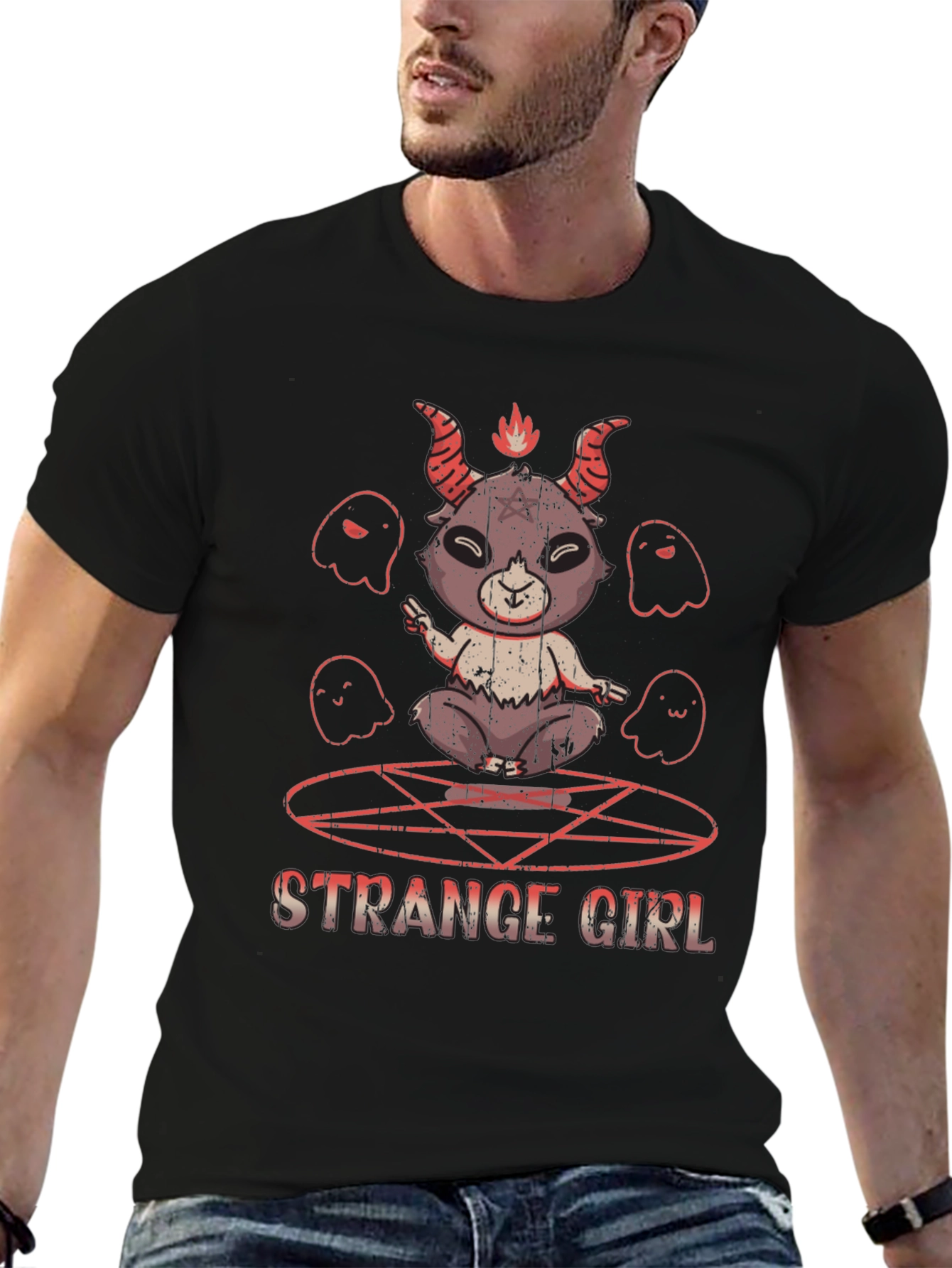 Strange Girl Graphic Print T-Shirt