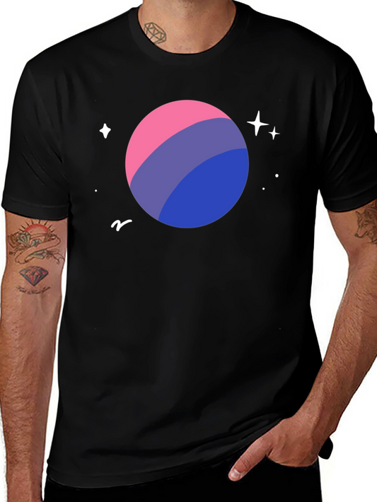 Bi Pride Planet T-Shirt - LGBTQ+ Space Tee