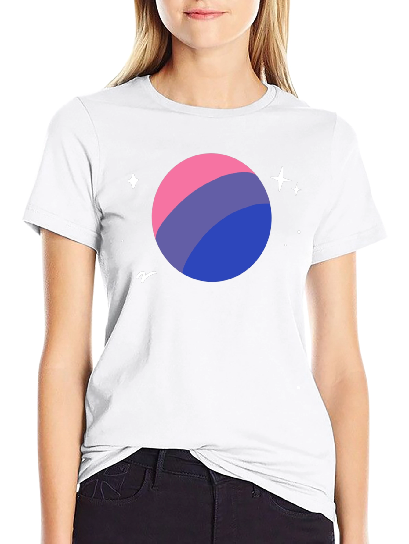 Bi Pride Planet T-Shirt - LGBTQ+ Space Tee