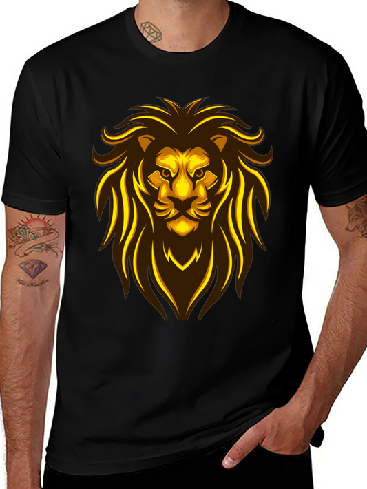 Lion Graphic Tee - Bold Black Shirt