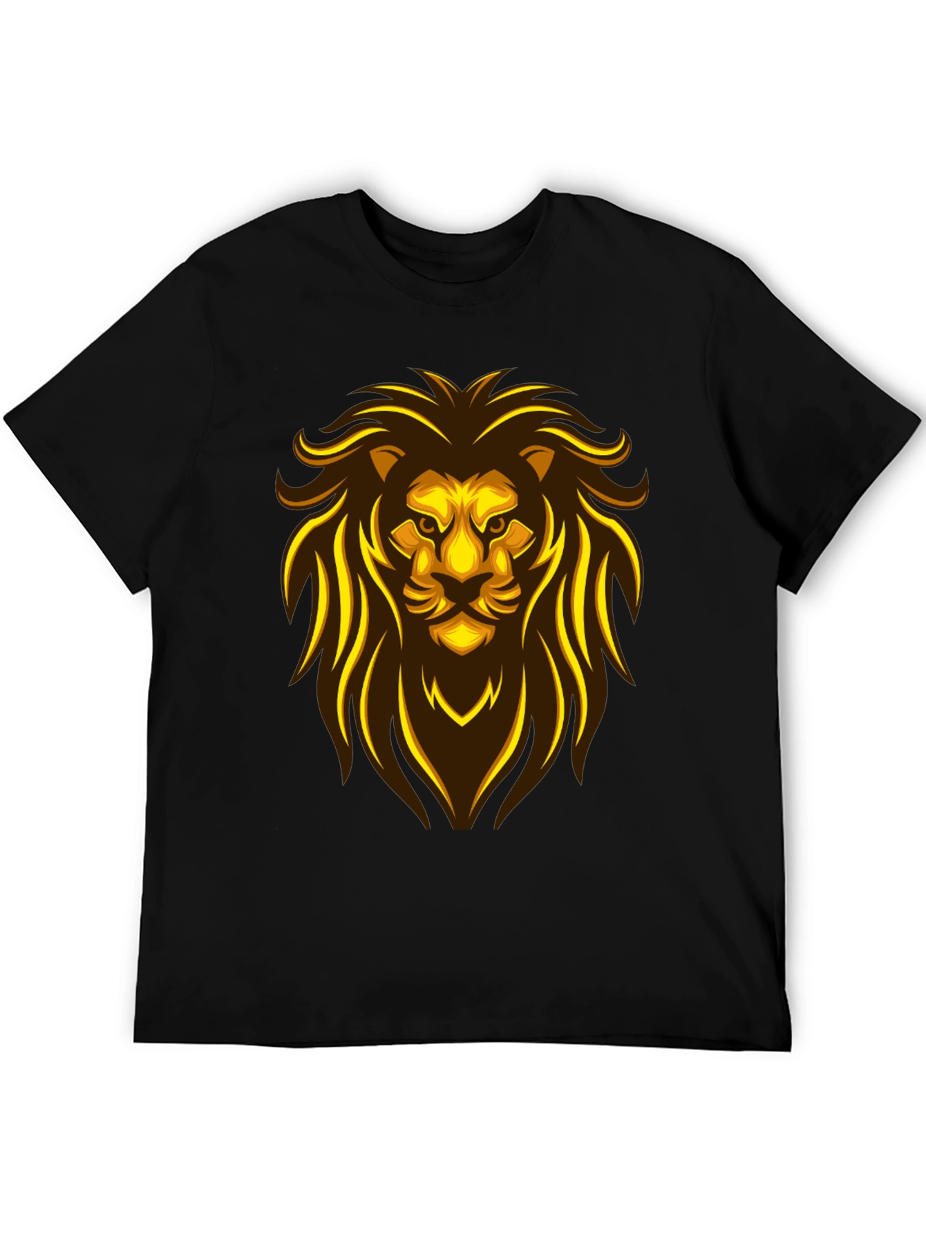 Lion Graphic Tee - Bold Black Shirt